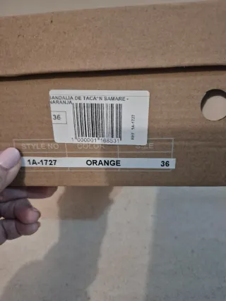 Sandalias de tacón con plataforma naranja