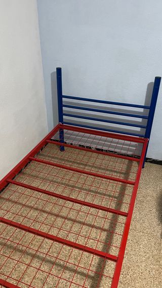 Cama individual metálica 90x195cm