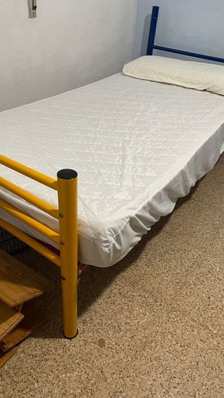 Cama individual metálica 90x195cm