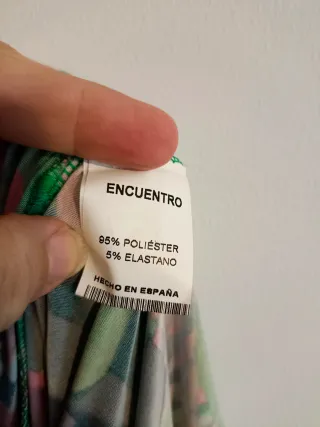 Vestido largo estampado hojas