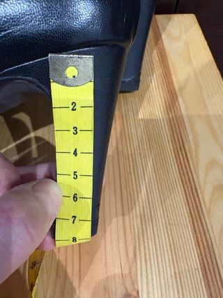 Botas altas de cuero negras con tacon