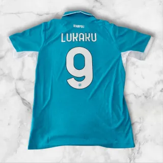 Camiseta Napoli EA7 Azul Lukaku #9 talla M