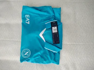 Camiseta Napoli EA7 Azul Lukaku #9 talla M