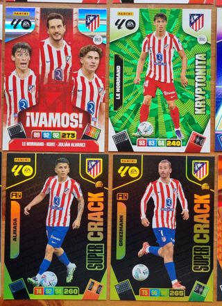 Cromos ATLÉTICO MADRID. Liga 2025 2026 Adrenalyn