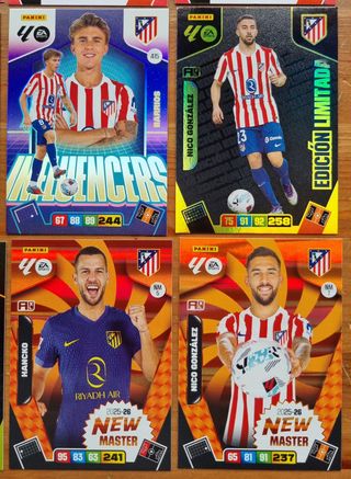 Cromos ATLÉTICO MADRID. Liga 2025 2026 Adrenalyn