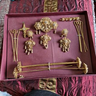 Aderezo Fallero Oro y Perlas