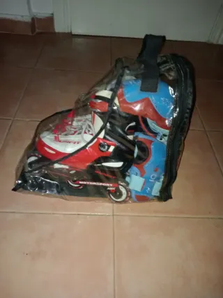 Patines infantiles con protecciones