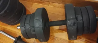 KIT MANCUERNAS. 16 DISCOS (1,25 y 2,5) y 2 BARRAS