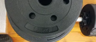 KIT MANCUERNAS. 16 DISCOS (1,25 y 2,5) y 2 BARRAS