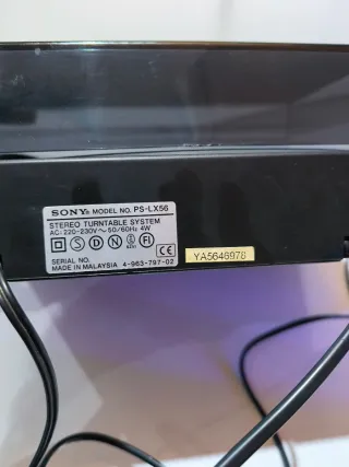 Tocadiscos Sony PS-LX56 Negro