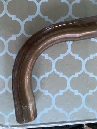 Tubo de escape de acero con codo