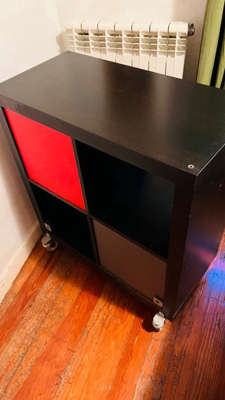 2 Muebles Kallax IKEA Negro con Cajones