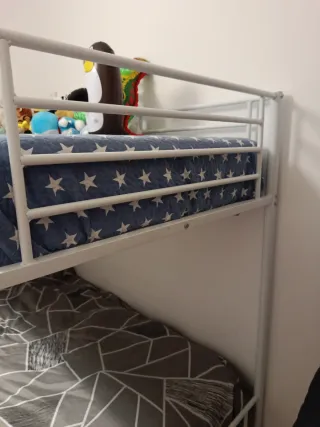 Litera metálica blanca 90x190 cm