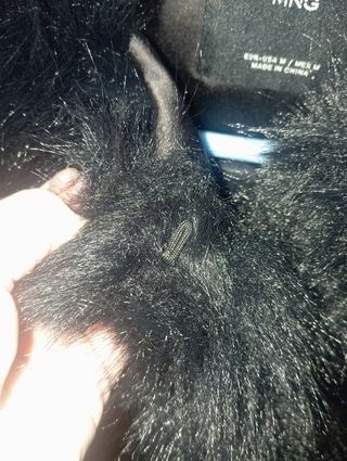 Chaquetón negro tipo visón