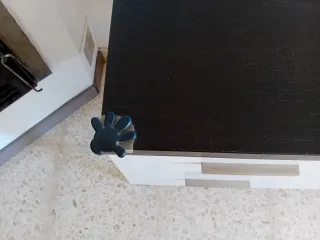 Mueble TV blanco y negro