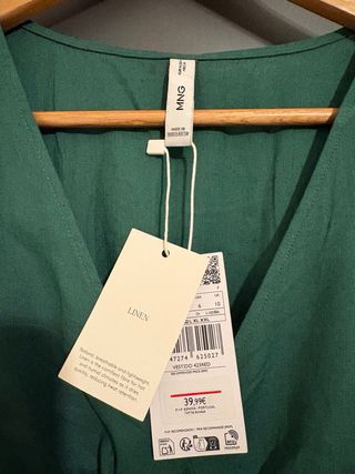 Vestido Mango Verde Talla M Nuevo