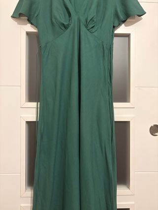 Vestido Mango Verde Talla M Nuevo