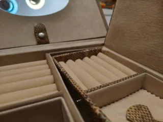 Joyero Nuevo Beige con estampado