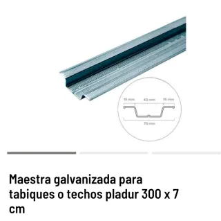 Maestra galvanizada para tabiques