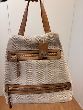 Mochila Senda Beige y Marrón