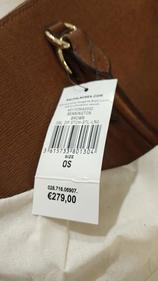 Bolso Piel Lauren Ralph Lauren Bennington Brown