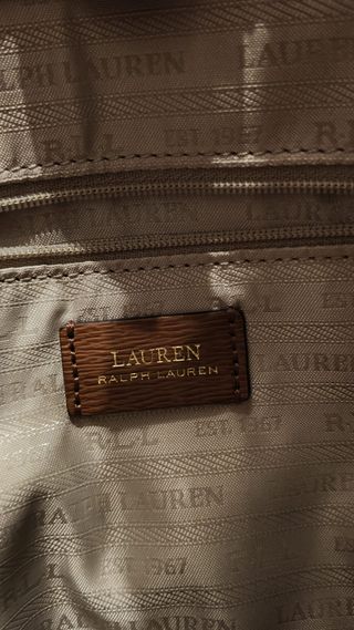 Bolso Piel Lauren Ralph Lauren Bennington Brown