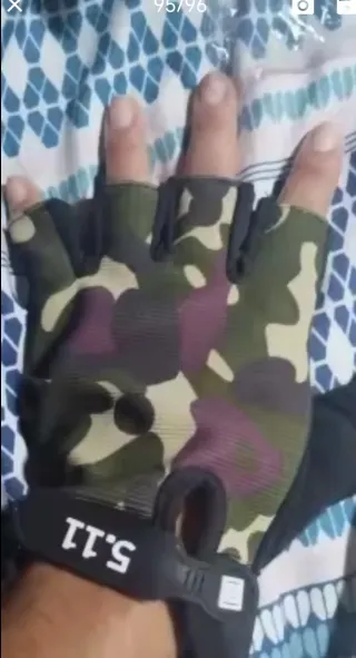 Guantes de dedo cortado camuflaje