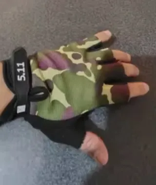 Guantes de dedo cortado camuflaje