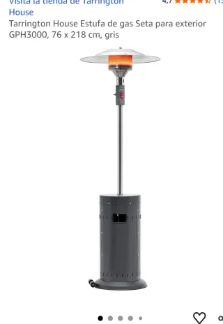 Estufa de gas Tarrington House exterior gris