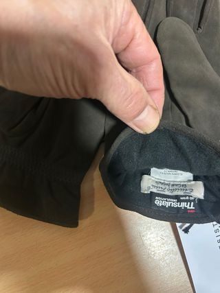 Guantes piel vuelta marrón