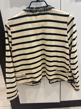 Chaqueta Sfera rayas beige y negro Talla M