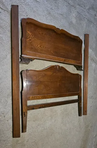 Cabecero y pie de cama de madera