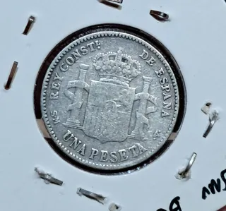 1 Pta Alfonso XIII 1901 SMV Plata.