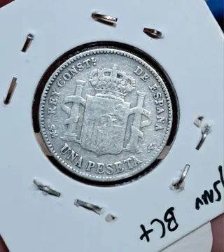 1 Pta Alfonso XIII 1901 SMV Plata.