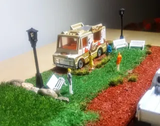 Diorama Stradale Artigianale con Lucine