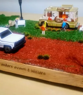 Diorama Stradale Artigianale con Lucine