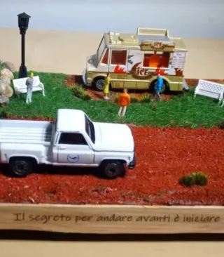 Diorama Stradale Artigianale con Lucine