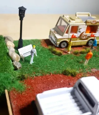 Diorama Stradale Artigianale con Lucine