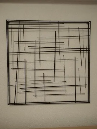 Decoración de Pared Moderna Metal Negra