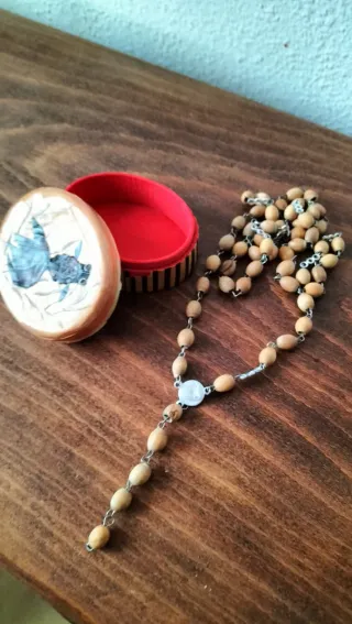 Rosario madera olivo