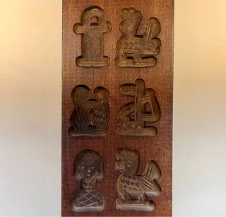 Pareja de moldes de repostería en madera c.1900