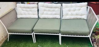 Sofá de jardín 3 plazas
