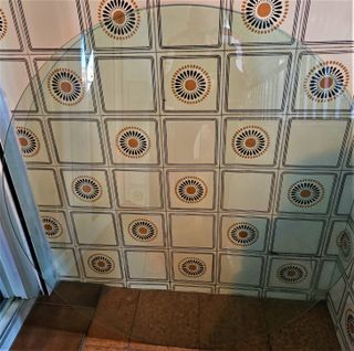 Cristal redondo mesa camilla transparente