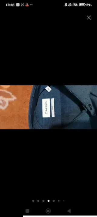 Camisa Calvin Klein Hombre Talla M Azul Petróleo