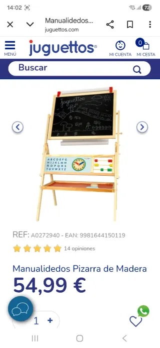 Pizarra infantil de madera