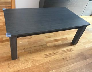 Mesa elevable comedor negra/marrón