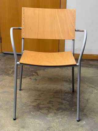 Silla diseño madera y metal