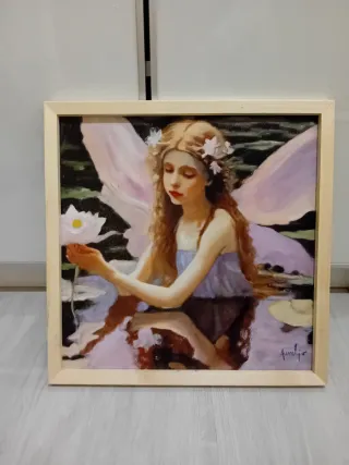 Dipinto olio tela su tavola 40x40