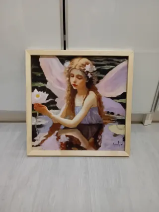 Dipinto olio tela su tavola 40x40