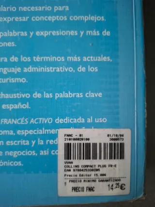 Diccionario Collins compact plus français-espag...